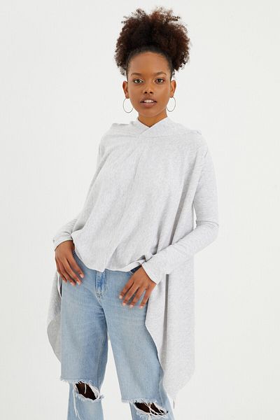 Quincey Gray Melange Casual Sweatshirt