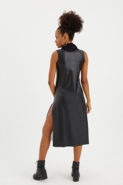 Quincey Leather Tunic Dress
