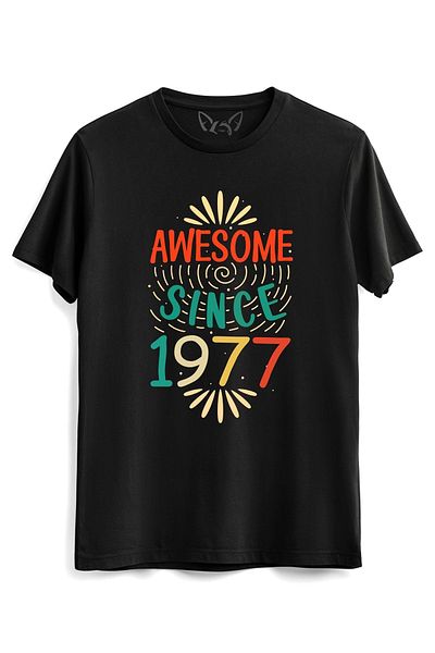 Alfa Tshirt Vintage 1977 Awesome μαύρο μπλουζάκι