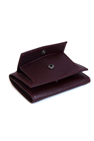 Westpolo Unisex Claret Red Genuine Leather Wallet Card Holder
