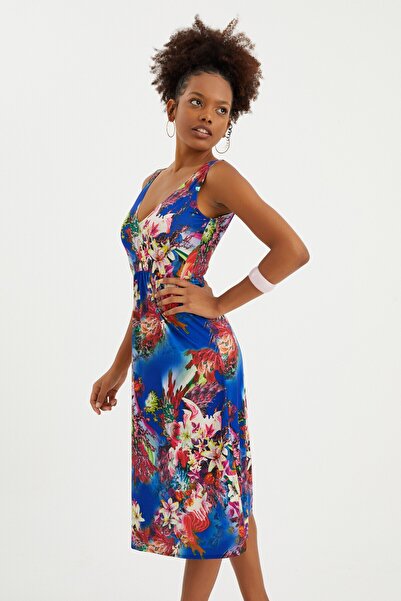 Quincey V-подібний виріз на спині сукня