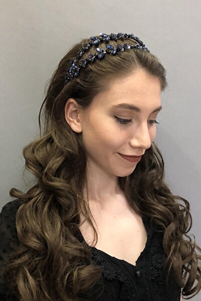 LÜX Tasarım Coroana Henna cu două rânduri Alfa Model bleumarin