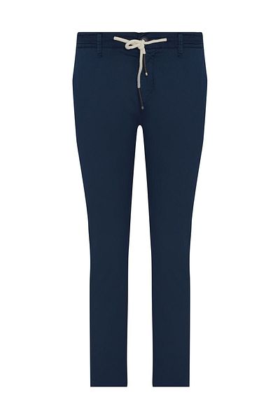 Hatemoğlu Μπλε Navy Dynamic Fit ίσιο βαμβακερό παντελόνι Jogger με πλαϊνή τσέπη