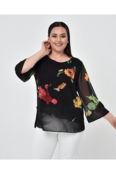 Javelin Collection Lined Chiffon Printed Blouse
