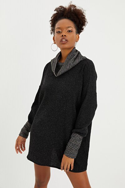 Quincey Back Detail Turtleneck Tunic Dress