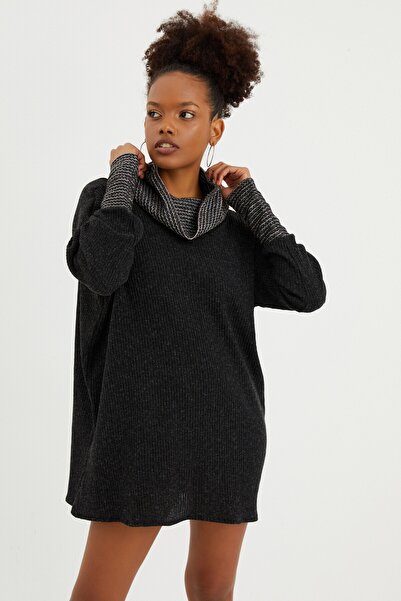 Quincey Back Detail Turtleneck Tunic Dress