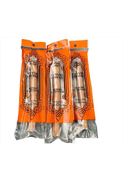 EYYUBİ ESANS Eyyubi Long Miswac Fresh Vacuum Miswac 20 cm 3 Pieces Natural Miswac
