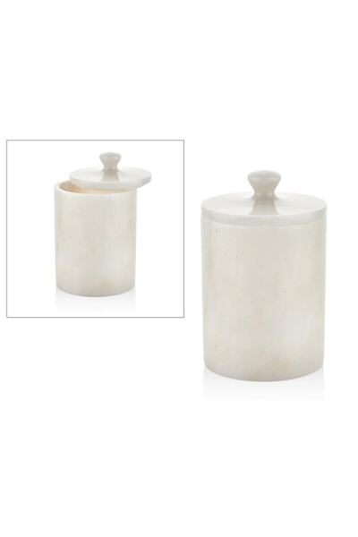 Genel Markalar Dekoratif Beyaz Mermer Çöp Kovası