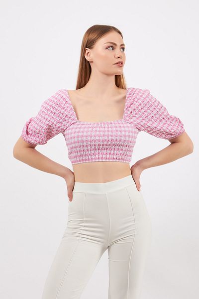 SevdeUgur Μπλούζα με μπαλόνι μανίκι Crop Top