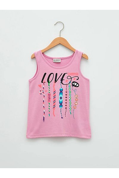 LC Waikiki Girl's Crew Neck Printed Athlete