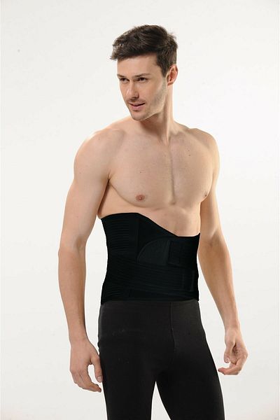 Letti Unisex Black Waist Supporting Orthopedic Underwire Waist Corset