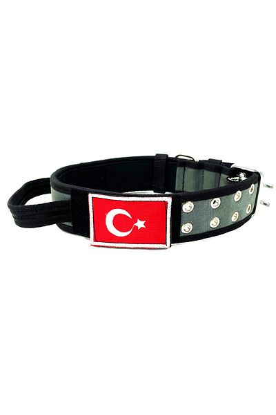 Tasma Market Tactical K9 Dog Collar with Gray Handles
