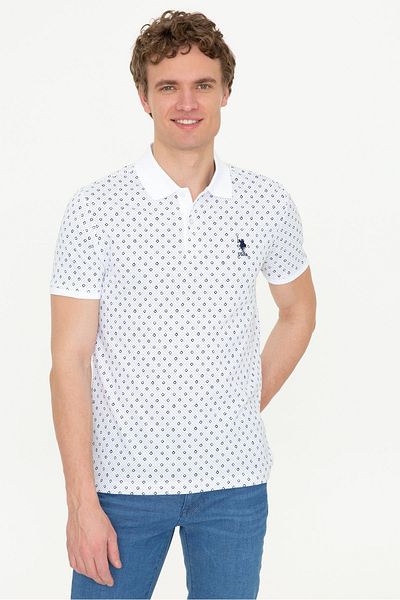 U.S. Polo Assn. Ανδρικό λευκό μπλουζάκι