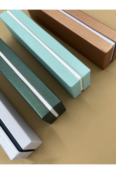 carton box Çift Kapaklı Sert Karton Karma Renk Bileklik Kutusu 10 Adet / Kapak Kutu Kapak-süngerli