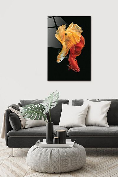 Decorita Animals| Glass Table| Fish| 40cm X 60cm
