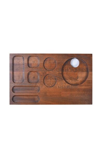 WOODLIFE Hotel Catering Tray, Kettle Presentation Tray, Kettle Presentation Tray, Walnut Color Hotel Welcome Tray