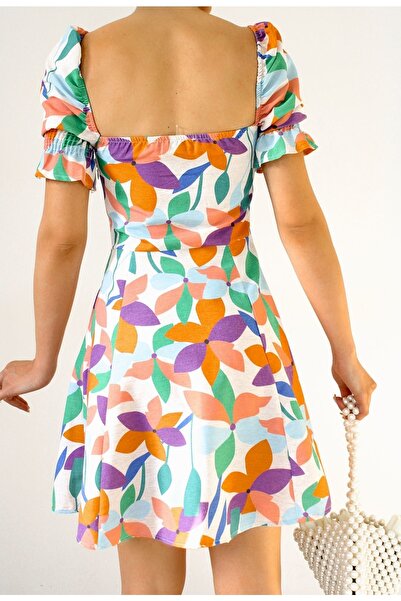 Noa Noa Μανίκι στήθος ελαστικό λινό φόρεμα