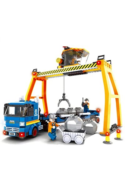 Ausini Inşaat Araçları Ve Vinç Construction Set 389 Parça Yapı Oyuncak Seti