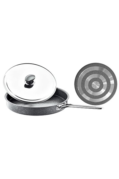 OMS Granite Anchovy Pan with Glass Lid -34x5 Cm