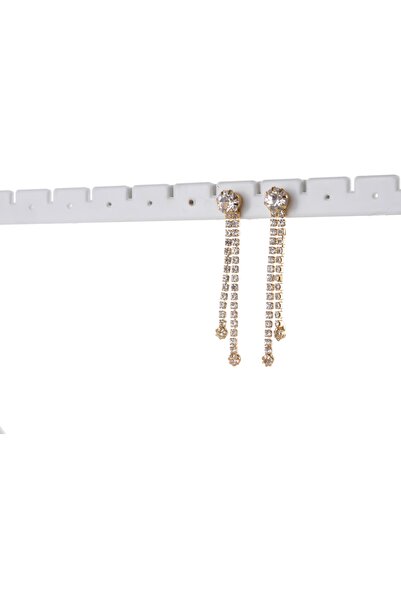 VS ACCESSORY Long Strip Stone Earrings