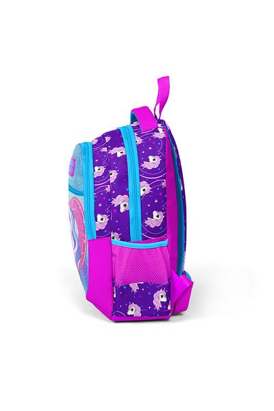 Coral High Kids Purple Pink Three Compartment School Bag