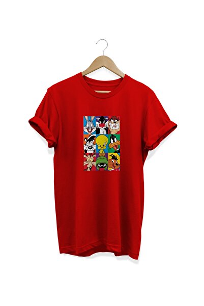 WİDİ Lunji Štampano Crveni T-shirt