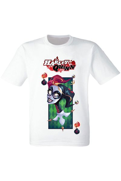 YAPO TİCARET Tricou alb imprimat Harley Quinn