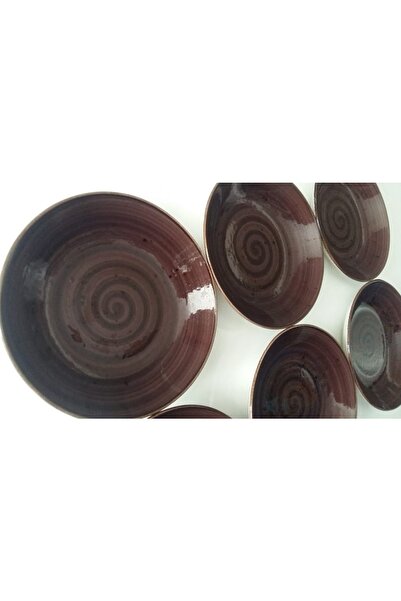 Tulu طبق عشاء بورسلين أرجواني مقاس 19 سم - طقم 6 قطع