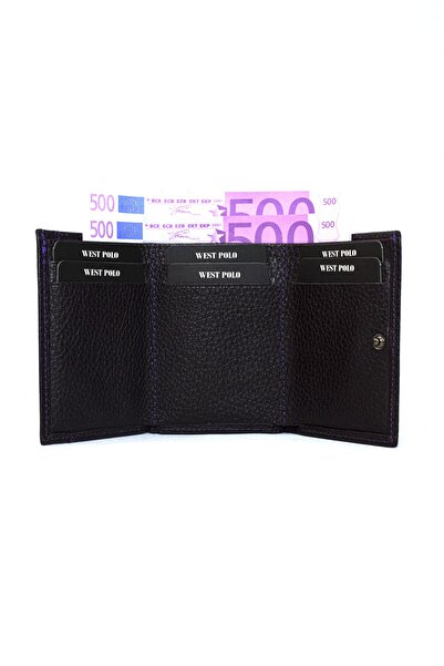 Westpolo Genuine Leather Mini Unisex Wallet Card Holder