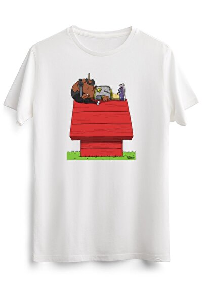 GreenMint تي شيرت أبيض للجنسين سنوب دوج كلاسيك