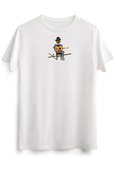 GreenMint تي شيرت أبيض للجنسين روبرت جونسون أساسي