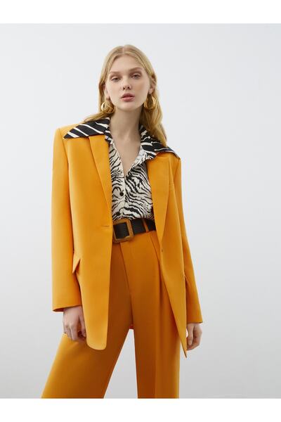 Nocturne - Kruvaze Blazer Turuncu