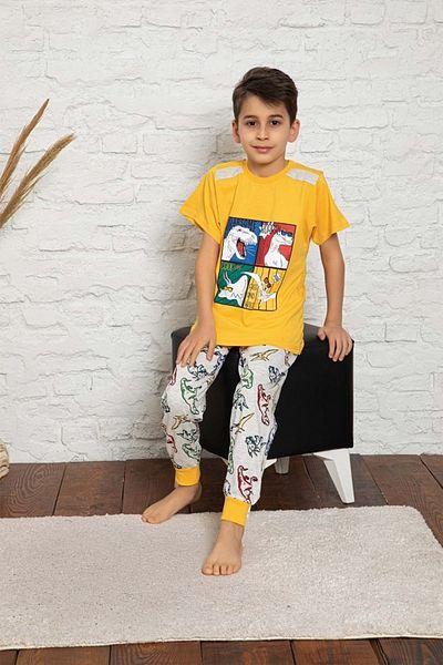 Tarık Boy's Pajama Set Karma Dino-100% Cotton