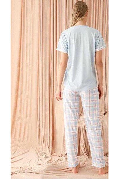 Pijamoni Kadın Kısa Kol Pijama Takımı-never Up