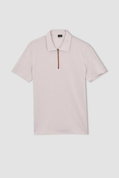 DeFacto Slim Fit Polo Neck Cotton Combed T-Shirt