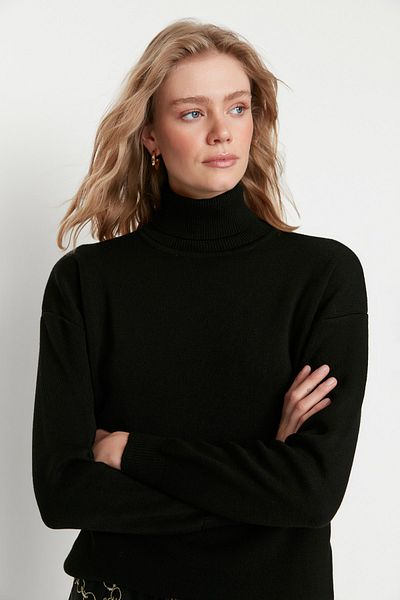 Trendyol Collection Pulover cu gât negru TWOAW23KZ00271