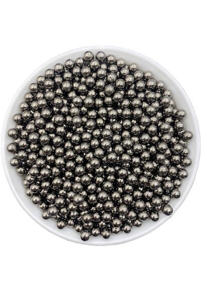 Hedef Bijuteri Deliksiz Inci Boncuk, Deliksiz 5mm Füme / Antrasit Plastik Çak...