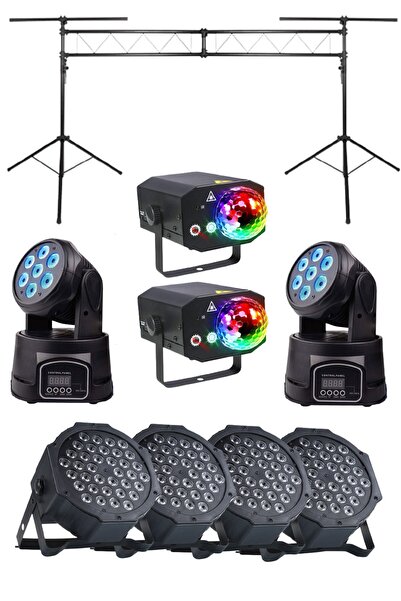 Quenlite Free Paket-5 Sahne Işık Sistemi Seti ( Top Küre Led Par Moving Head ...