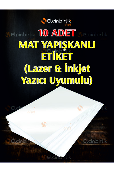 elçinbirlik 10lu Kartuşlu Mürekkepli Tüm Yazıcılara Uygun Yapışkanlı Mat Kuşe...