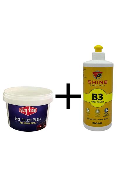 Sintaş 450gr Ince Pasta Shine Protect 500gr B3 Cila Set
