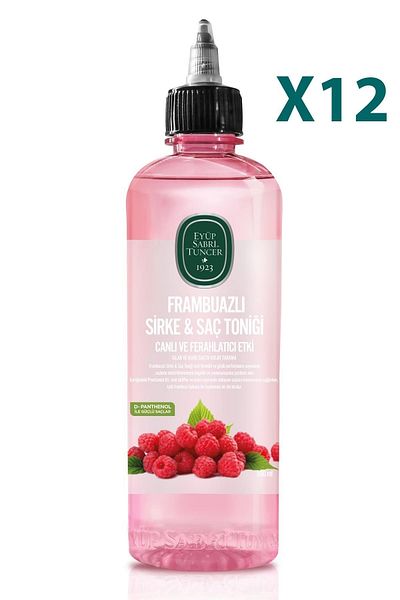 Eyüp Sabri Tuncer 500 ml Raspberry Vinegar and Hair Tonic - Pack of 12