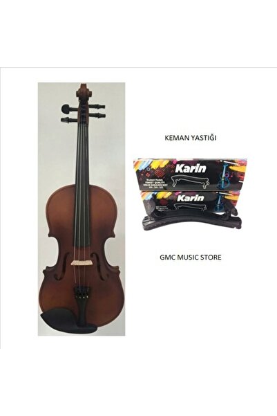 CREMONIA Vg001x44 Antik Mat Keman + Keman Yastık Seti