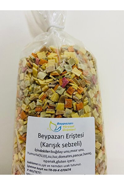 BEYPAZARI YÖRESEL ÜRÜNLERİ Karışık Sebzeli Çorbalık Erişte (tutmaç) 1 Kg