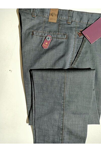 LAMPART Yan Cep Lyocell Erkek Büyük Beden Kot Pantolon