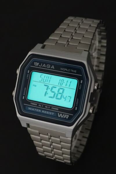 Jaga Unisex Dijital Kol Saati Retro Seri 160583 Okul için Suya Dayanıklı Su Geçirmez Saat