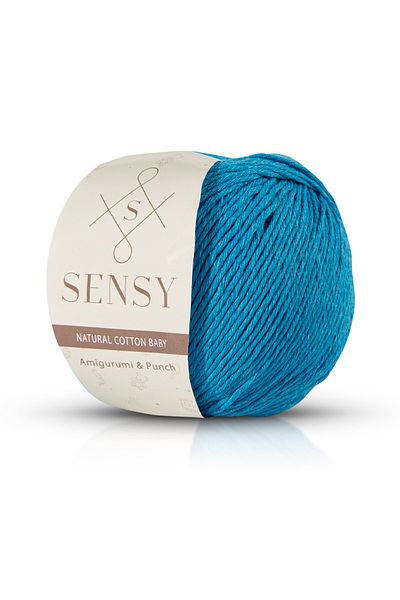 SENSY Premium Amigurumi Yarn Punch Baby Soft Cotton 50 gr Knitting Yarn Turquoise