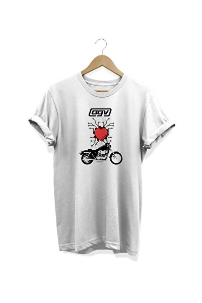 WİDİ Prosečno Štampano Belo T-shirt