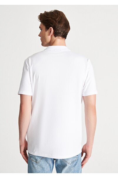 Mavi Weißes Polo-T-Shirt, reguläre Passform / normaler Schnitt, 0610297-620