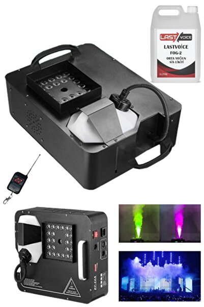Quenlite Volcano-2500lk Dmx Sis Makinası 2500 Watt Led Işıklı Uzaktan Kumanda...