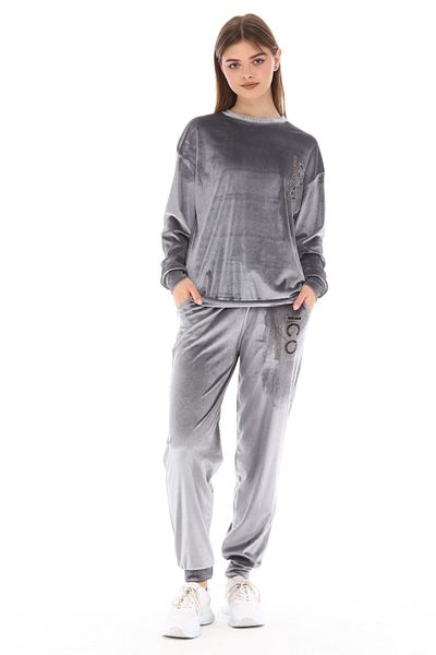 İkmal Σετ Ico Stone Grey Crew Neck